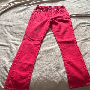 DKNY Vibrant Red Straight Leg Jeans